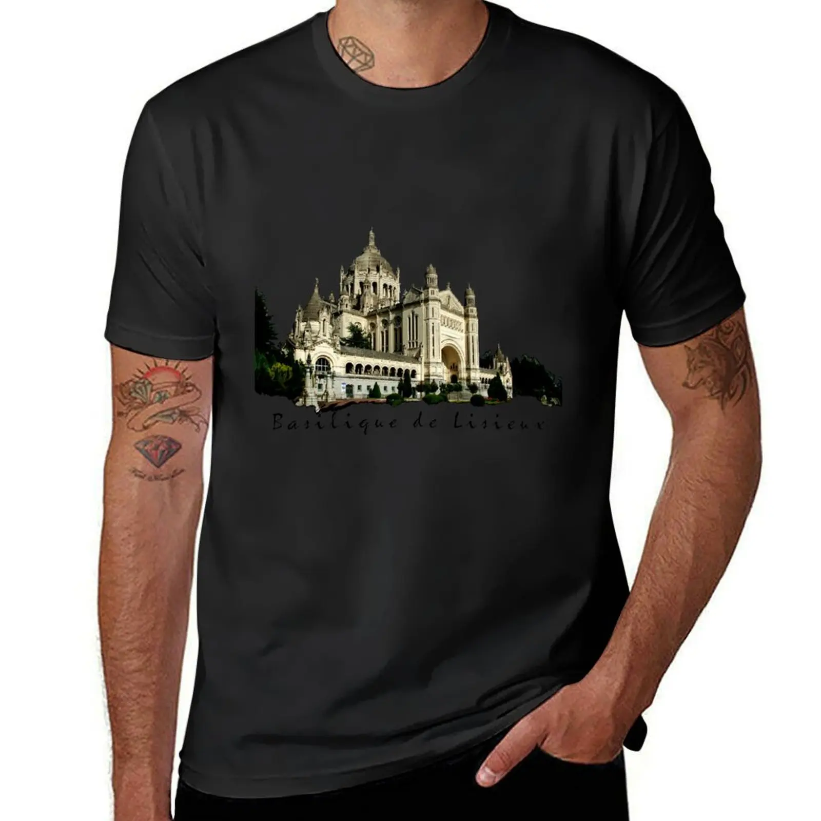 La Basilique de Lisieux - Basilica of St. Thérèse Lisieux T-Shirt summer clothes anime mens graphic t-shirts pack