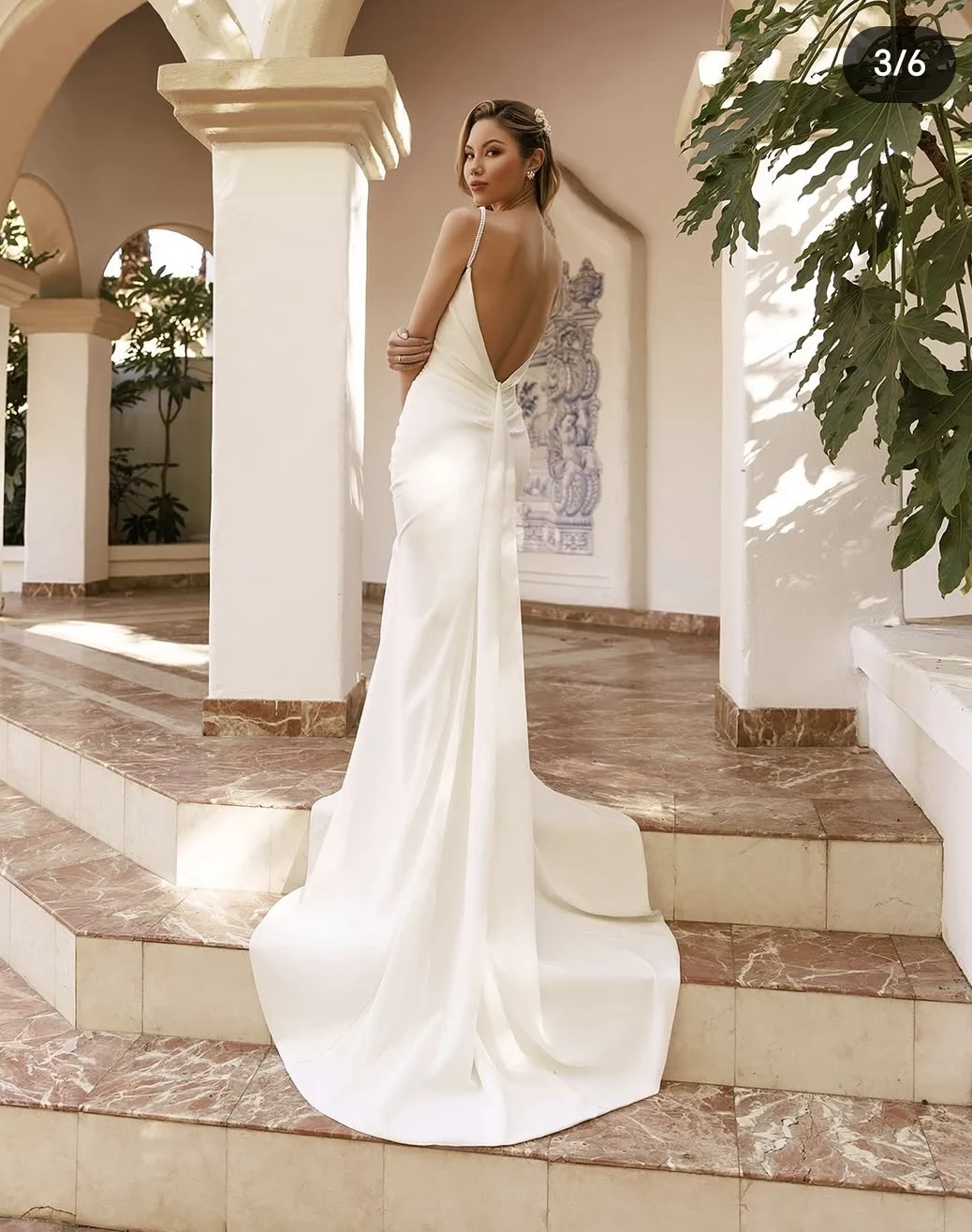 Wedding Dress for Women 2025 A-Line Spaghetti Strap Square Collar Backless Pleat Bridal Gowns Pearl Pleat Sweetheart vestidos de