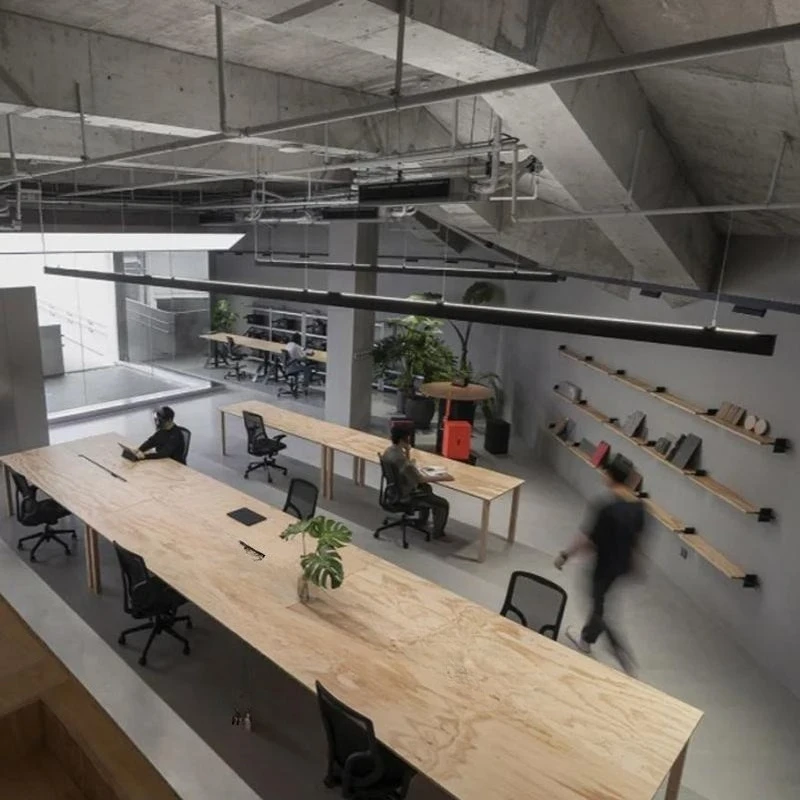 Modern simple birch multi-layer board long office computer table workbench training negotiation conference table