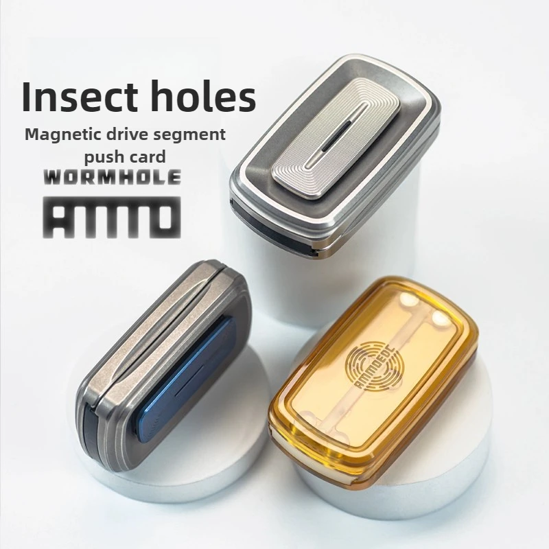 

AMMO Wormhole EDC Магнитный абзац Механическая металлическая карта на кончиках пальцев Декомпрессия Настольная игрушка в подарок