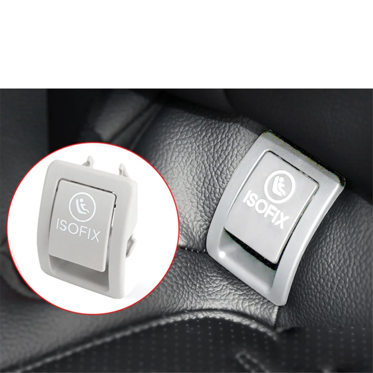 Gray White Isofix Switch Cover Rear Seat Safety Buckle Cover for Benz C Class W205 2059200513 Benz Safety Buckle Cover