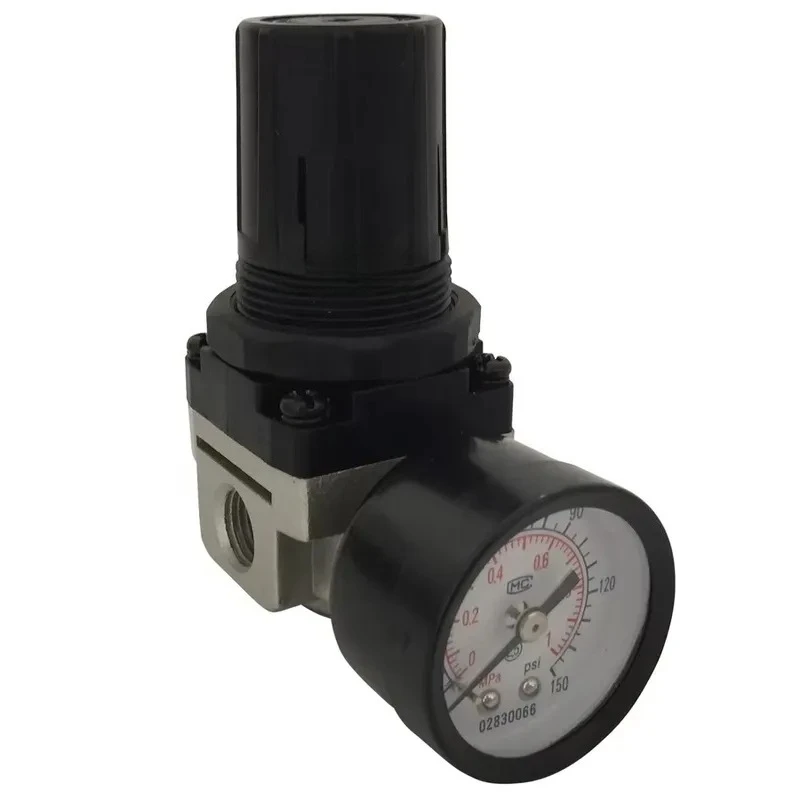 1/4 Inch Air Pressure Regulator Valve Pneumatic Filter Regulator Lubricator Combo for Industrial Automation Tools Accessories