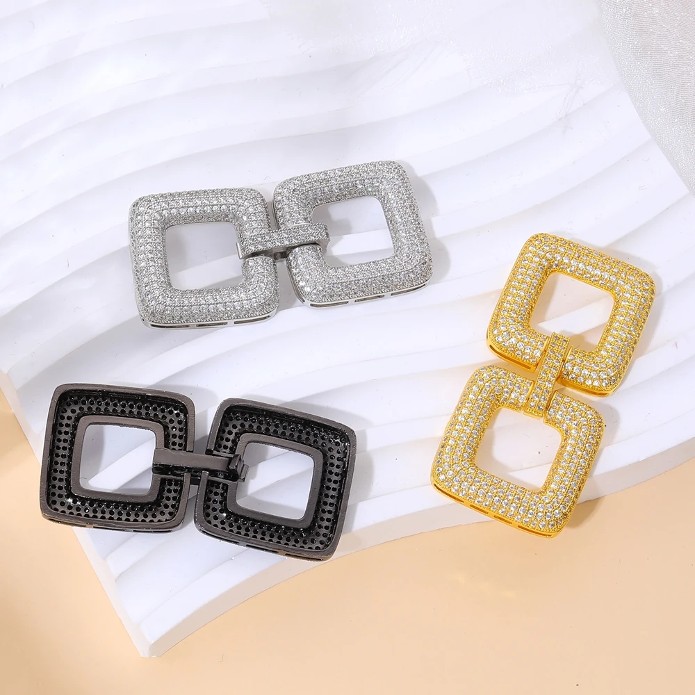 Juya DIY 18K Real Gold Plated Creative Fasteners Locks Closure Clasps Accessories For Needlework Baroque Pearls Jewelry Making