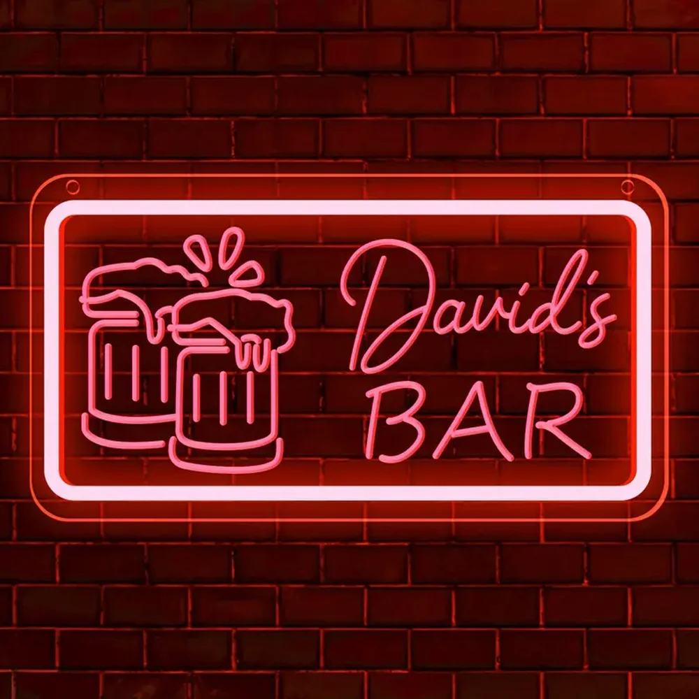 10 Colors Bar Neon Sign Personality Custom Made Led Luminous Letters For Bar Shop Party Neon on The Wall Decoration, with Dimmer