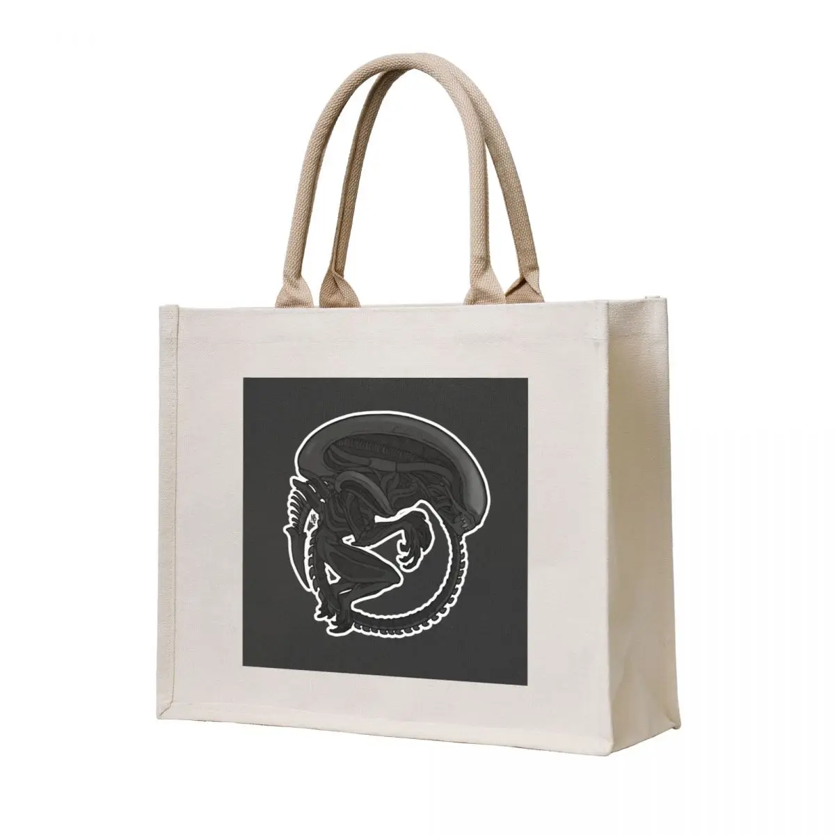 

Alien - Xenomorph [black / white] Tote Bag tote bag large tote bag Portable shopping