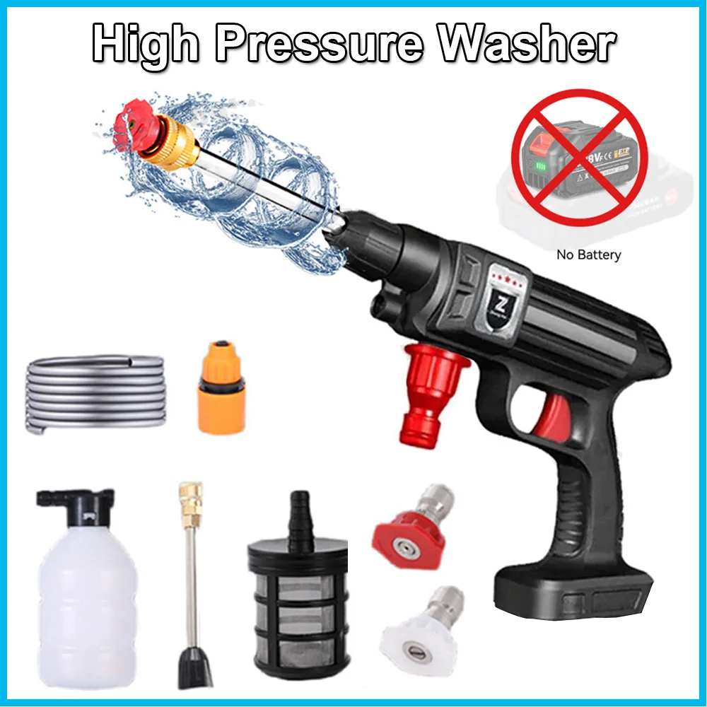 

Brushless Electric High Pressure Washer Water Gun 30Bar Cordless Car Washer Cleaning Garden For 36V No Battery Washer Kit