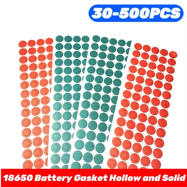 30-500 sztuk Hollow Solid 18650 akumulator litowo-jonowy uszczelka izolacyjna pakiet komórkowy jęczmień papier samoprzylepny klej elektroda rybna podkładki izolowane