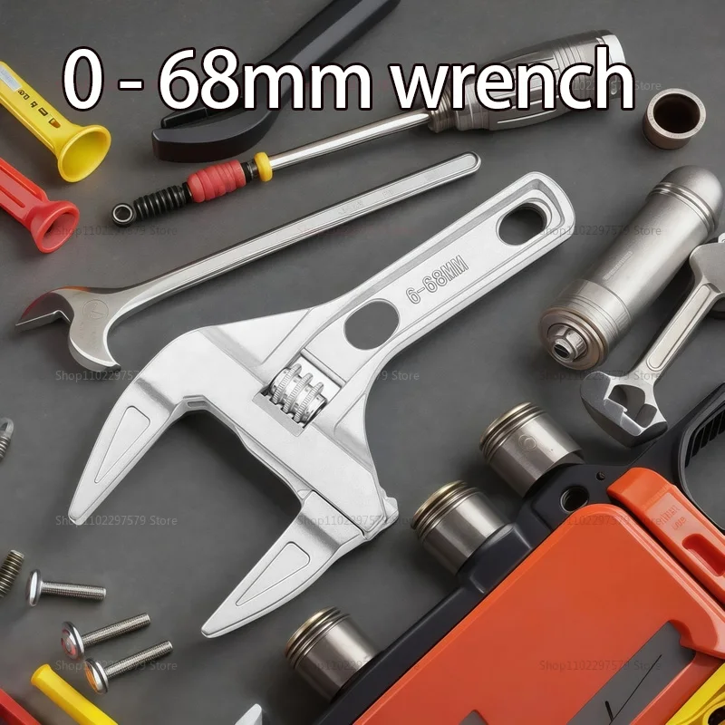 MINI ปรับห้องน้ําประแจปรับ Strong Clamping ขนาดใหญ่ปลายเปิดมัลติฟังก์ชั่อลูมิเนียม Spanner ห้องน้ําซ่อมเครื่องมือ