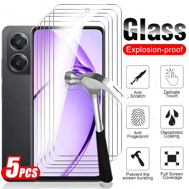 For Oppo A40m A40 4G Glass 5Pcs Protective Glass OppoA40 OppoA40m 2024 9H Premium Screen Protector HD Film Toughened Guard Cover