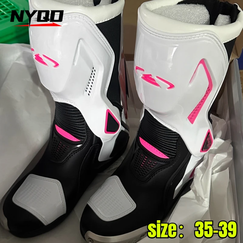 

Benkia HDF SH208 Motorcycle Riding Boots Track Racing Botas CE Approval Road Cycling Women Zapato Metal Toe Protection 오토바이 신발