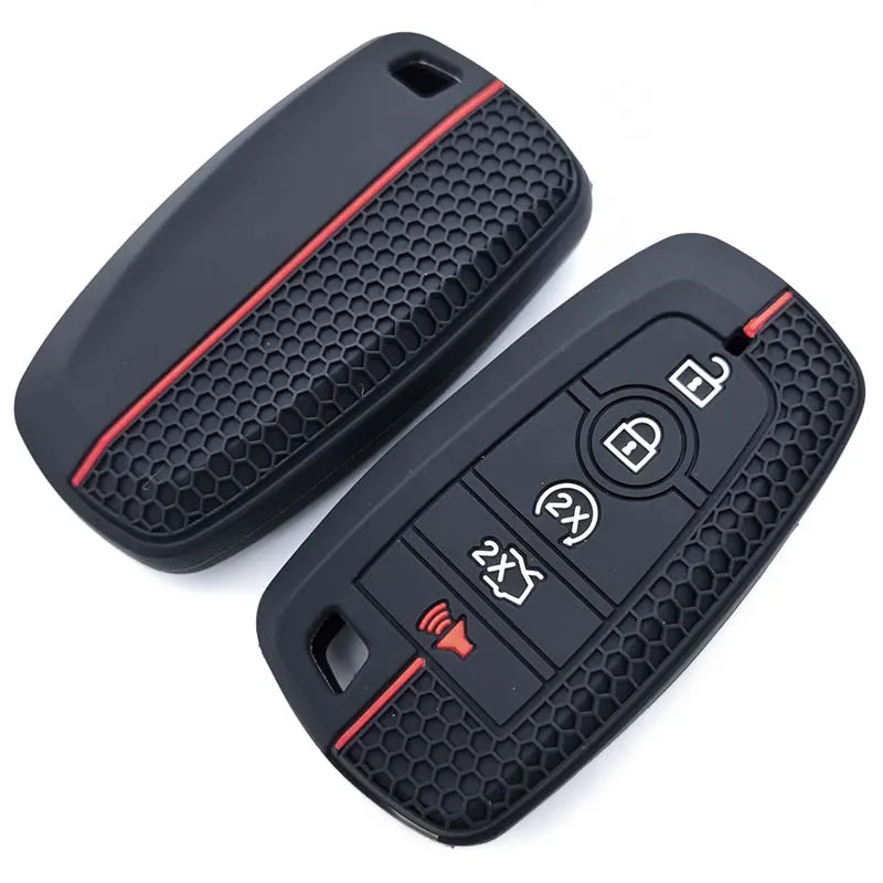 

Чехол для Ford Explorer Mustang Fusion Escape F150 F250 F350 F450 F550 Ford Raptor с 5 кнопками, силиконовый кожаный чехол для ключей от автомобиля