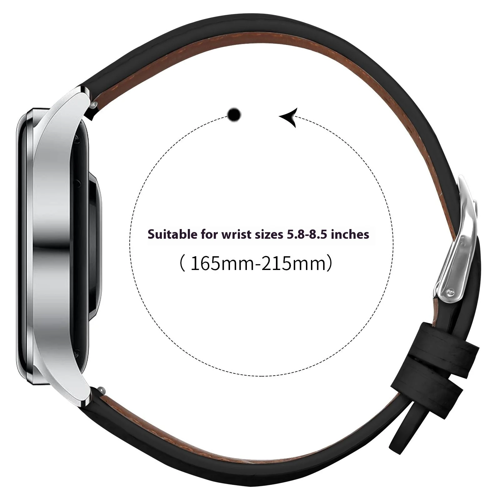 حزام بديل لساعة Samsung Gear S3 Classic / S3 Frontier / Watch3 مقاس 45 ملم من جلد البولي يوريثان مع إبزيم معدني #6