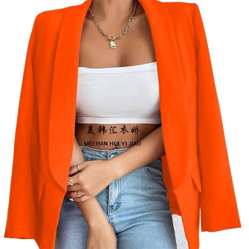 

New Women's Small Suit Jacket Outerwear Commute Set Elegant Personality Spring Autumn Seasonal Casual Sportswear Set