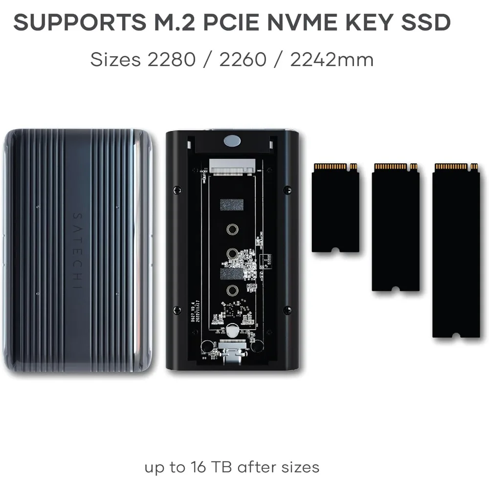 حاوية M.2 جديدة - حاوية USB4 NVMe SSD Pro، 40 جيجابت في الثانية، حتى 16 تيرابايت، حاوية ألومنيوم مع دبوس سيليكون، غلاف من البولي كربونات #2
