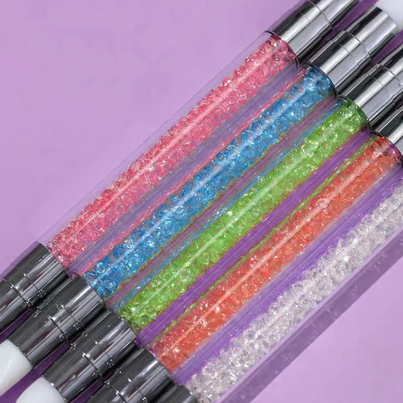 5 TEILE/SATZ 2-köpfiger Silikon-Nagelbürstenkopf, Blumen-Silikon-Bürstenkopf, Mehrzweckbürste, Silikon-Bürstenkopf, Gummibürste