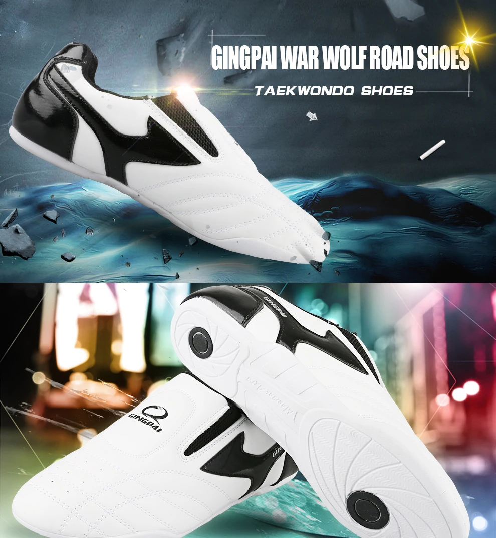 Weiße atmungsaktive Taekwondo-Schuhe, Karate, Kung Fu, Wrestling, Kampfsportschuhe, Erwachsene, Kinder, rutschfeste, weiche Oxford-Sohlen, Turnschuhe – Detail 2