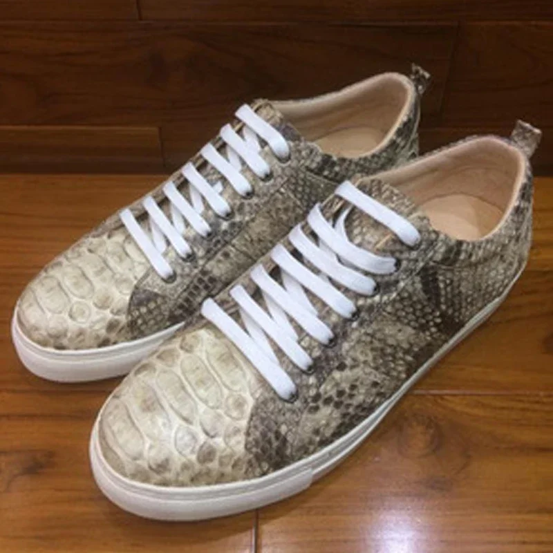 shenzhen dae Men shoes  leisure  leather shoes  Python skin  Soft face  driving leisure