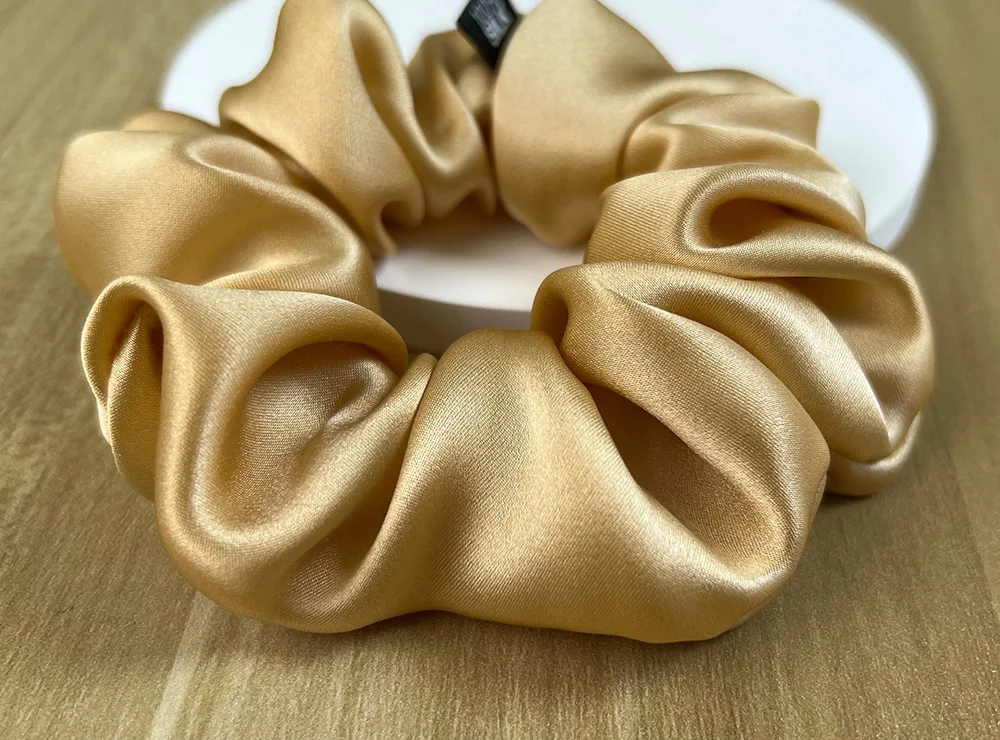 Haargummis aus 100 % Maulbeerseide, elastisches Gummiband, Haargummis, große große Gummiseile, Pferdeschwanzhalter für Frauen und Mädchen, 19 Momme – Detail 16