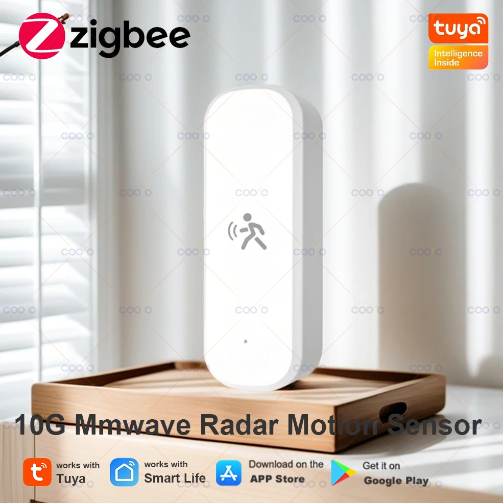 

Датчик движения человека Tuya Zigbee, радар-детектор 10G MmWave с датчиком яркости, температуры и влажности, модернизированный PIR-датчик 4 в 1