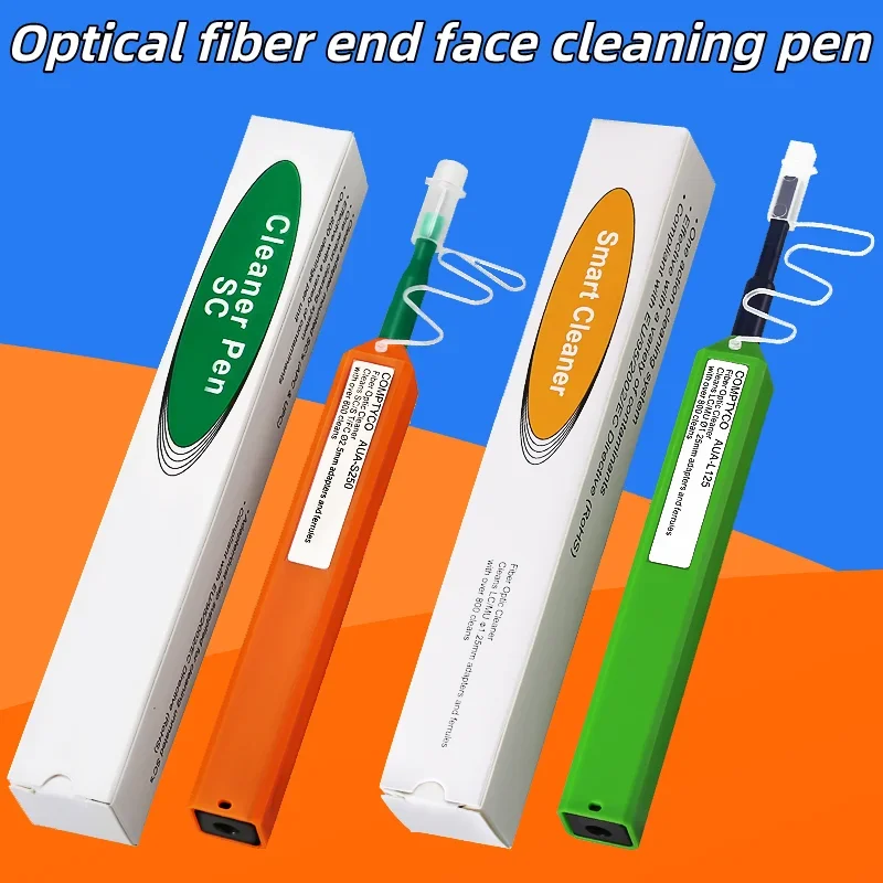 

AUA-S250/L125 Optical Fiber End Face Cleaning Pen 2.5mm SC/FC/ST/E2000 and 1.25mm(LC/MU) (Optional) Fiber Optic Cleaner Pen