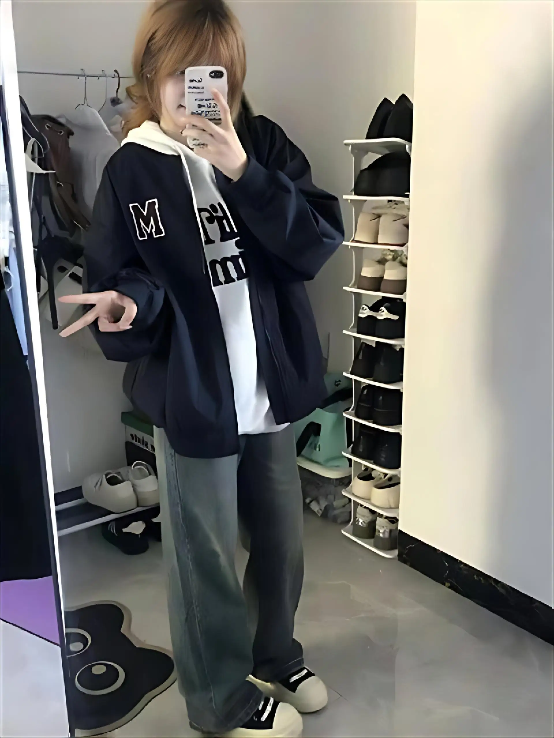 

Baseball Jackets Number Womens Autumn Winter Korean Style Hoody Windproof Boyfriend Elastic Wool Knitwear Waterproof Cuffed Chic