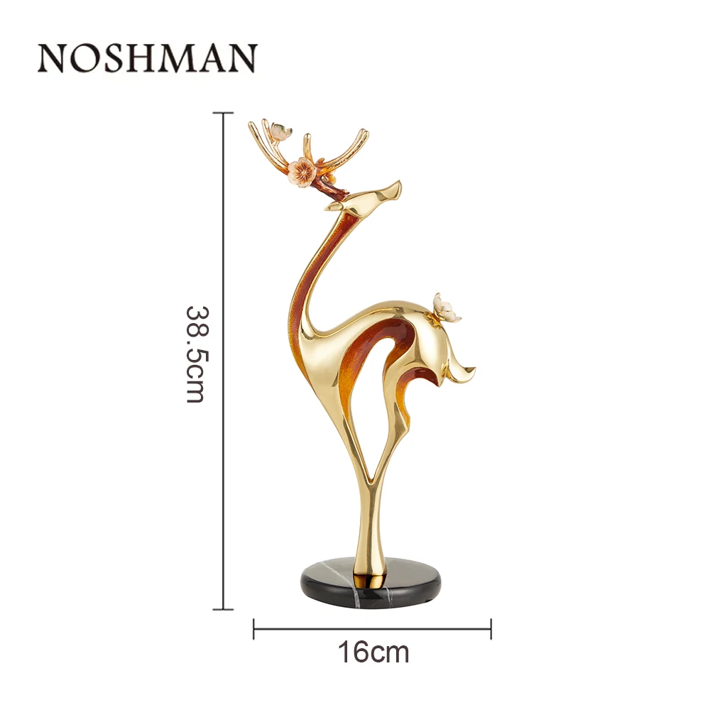 الحرف المعدنية الحديثة منضدية الديكور النحاس الغزلان النحت الحرف الحيوانية الديكور #4