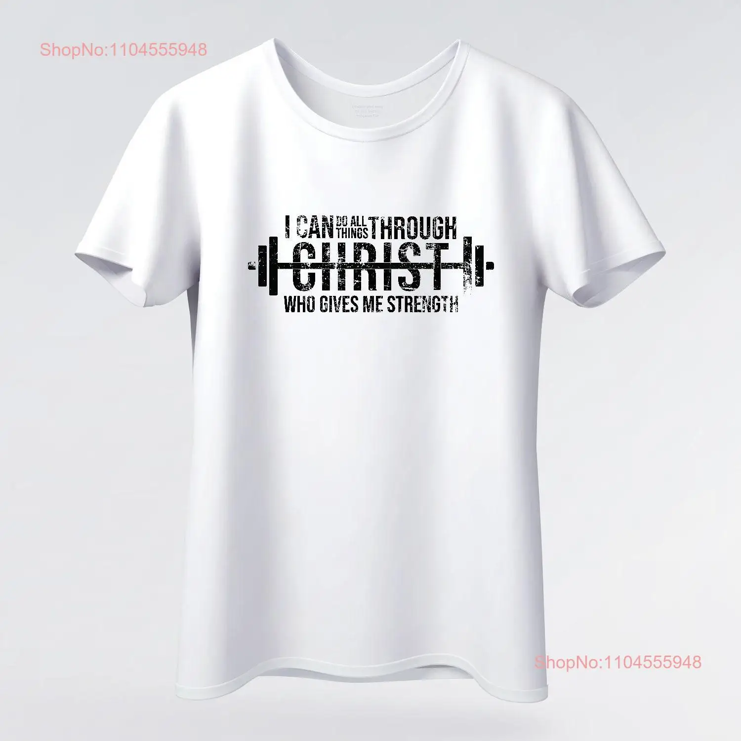 

Футболка I Can Do All Things Through ChrisT с длинными или короткими рукавами