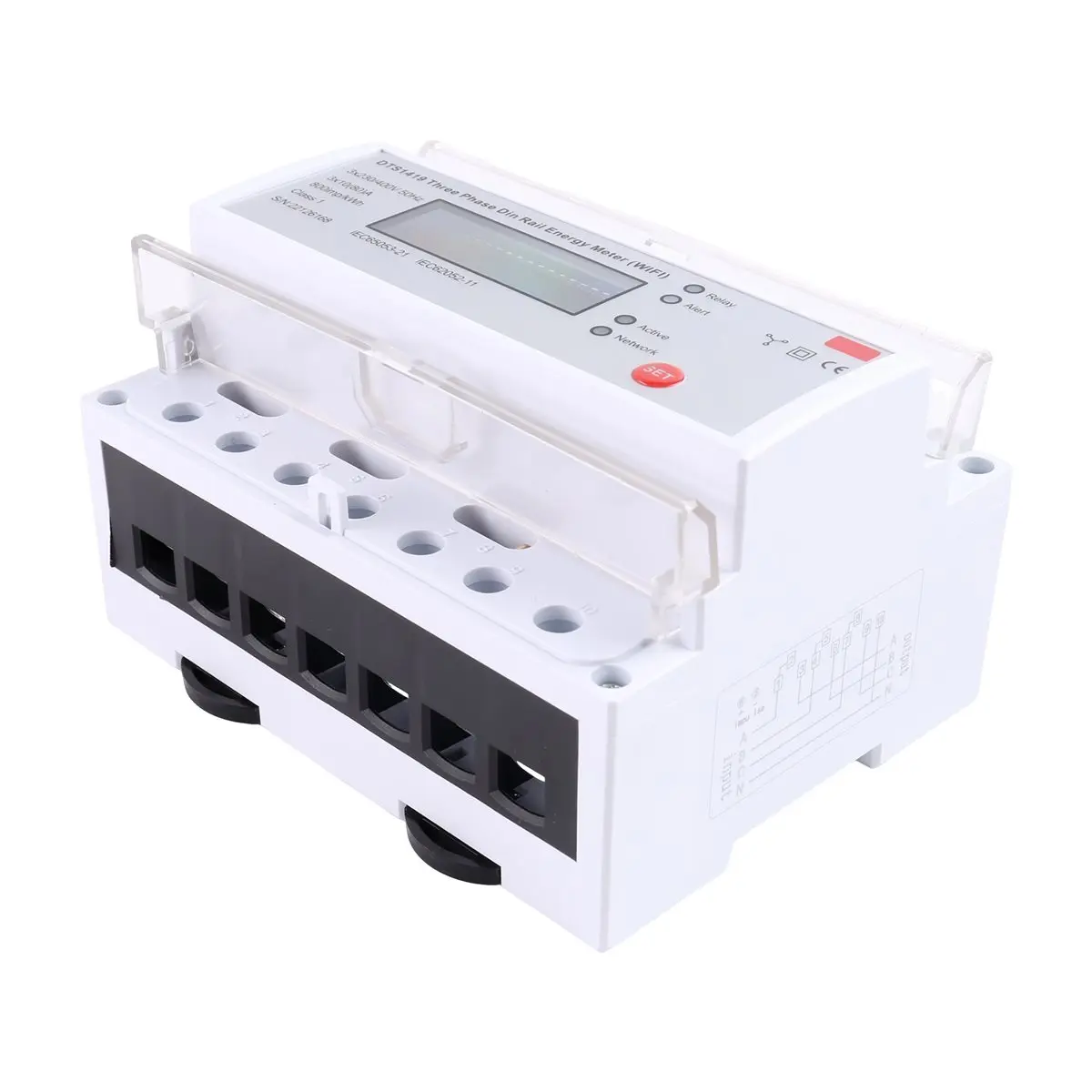 AT42 Smart Electricity Meter WIFI Remote Prepaid Electricity Meter Multifunctional 3-Phase Rail Type Home Rlectricity Meter