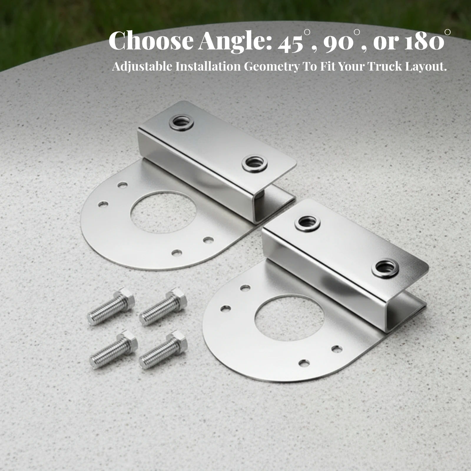 Mounting Bracket with Clamp Stainless Steel Clamp Bracket Hardware Low-Profile Strong