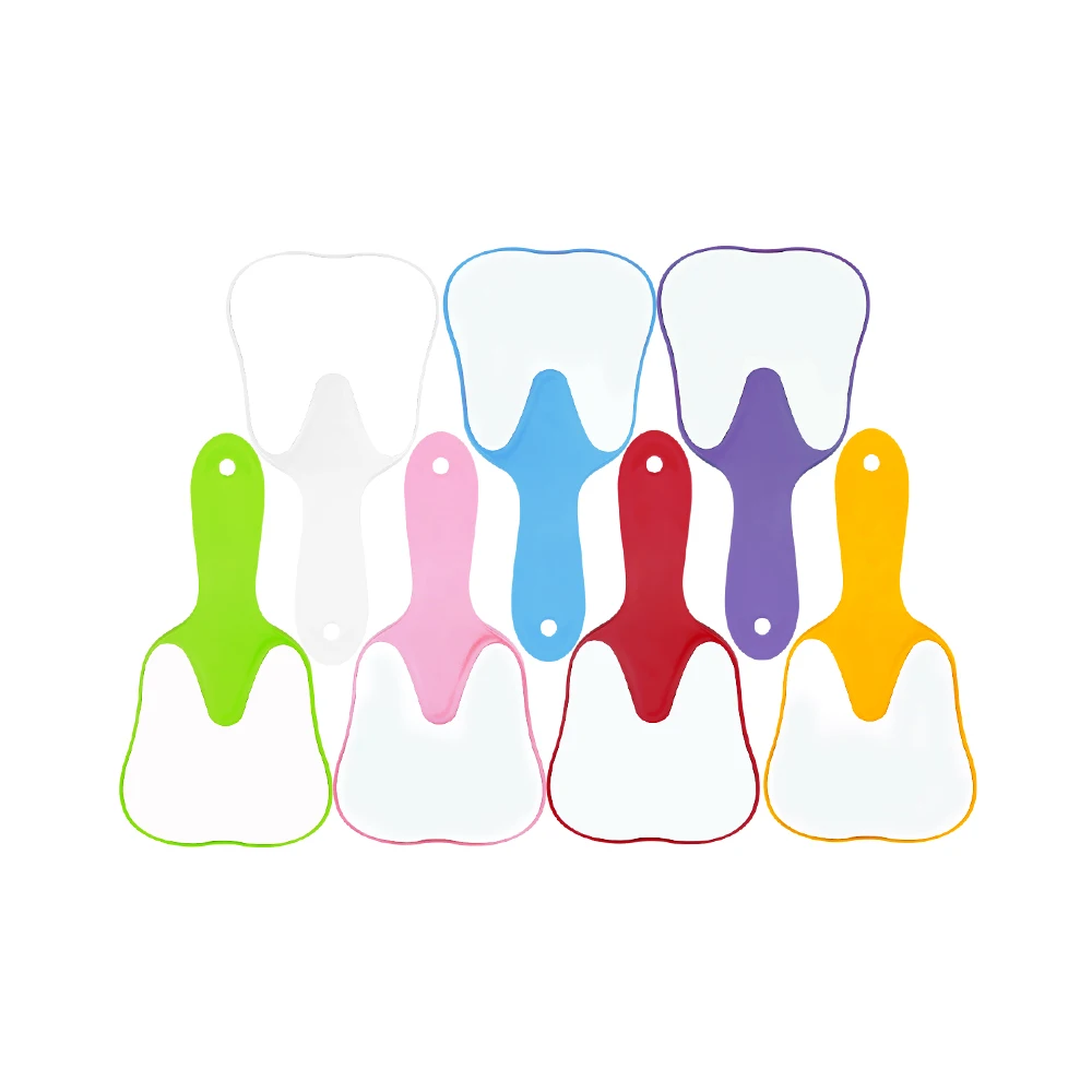 Tooth Shaped Handheld Mirror Pvc Unbreakable Tooth Shape Makeup Mirror Durable High Definition Dental Mirrors Accessories Gift