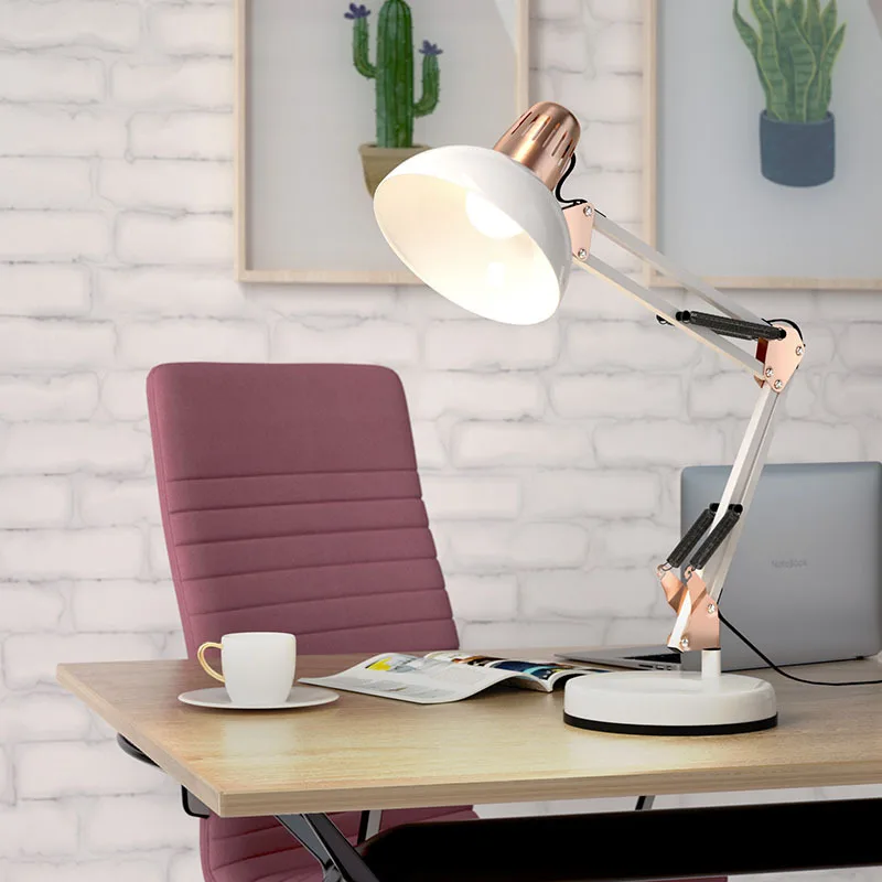 LED Plug-in Eye Protection Desk Reading Desk Lamp Modern Foyer Living Room Minimalist Creative Robotic Arm Desk Lamp