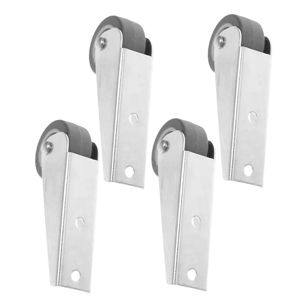 

4 Pcs Door Bottom Pulley Barn Rollers Wheel Anti-droop Support Wheels Anti-sagging