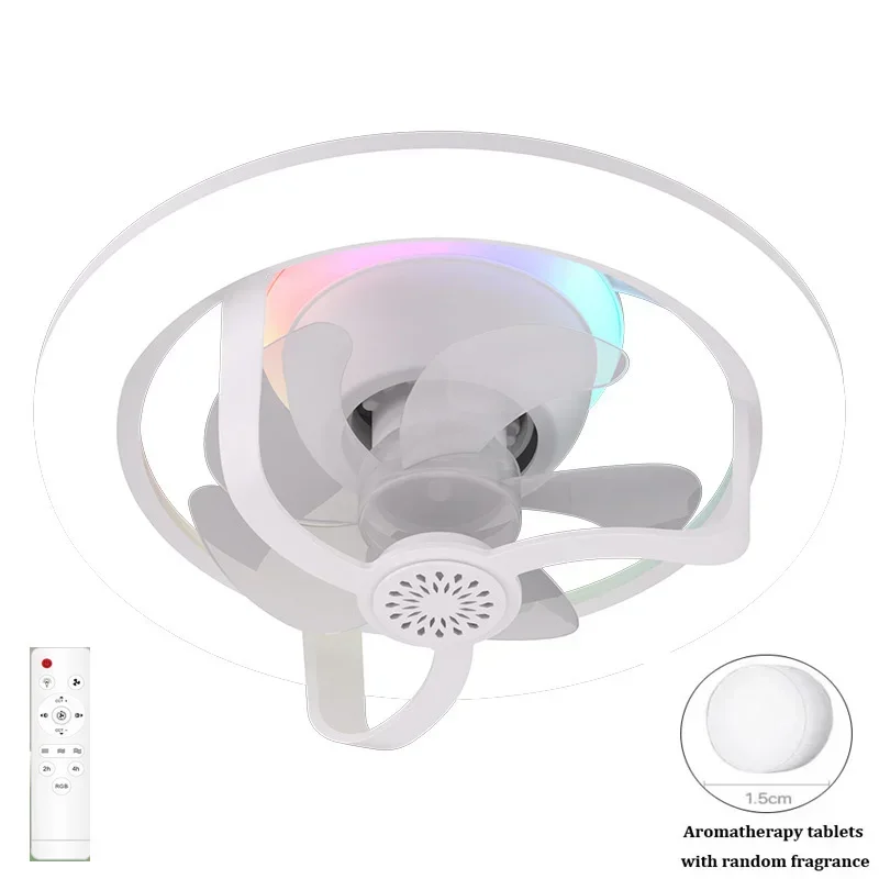 Imagem -02 - Ventilador de Teto Elétrico com Controle Remoto Lustre com Luzes Led Rotação 360 ° Arrefecimento E27 Decoração de Casa 50w