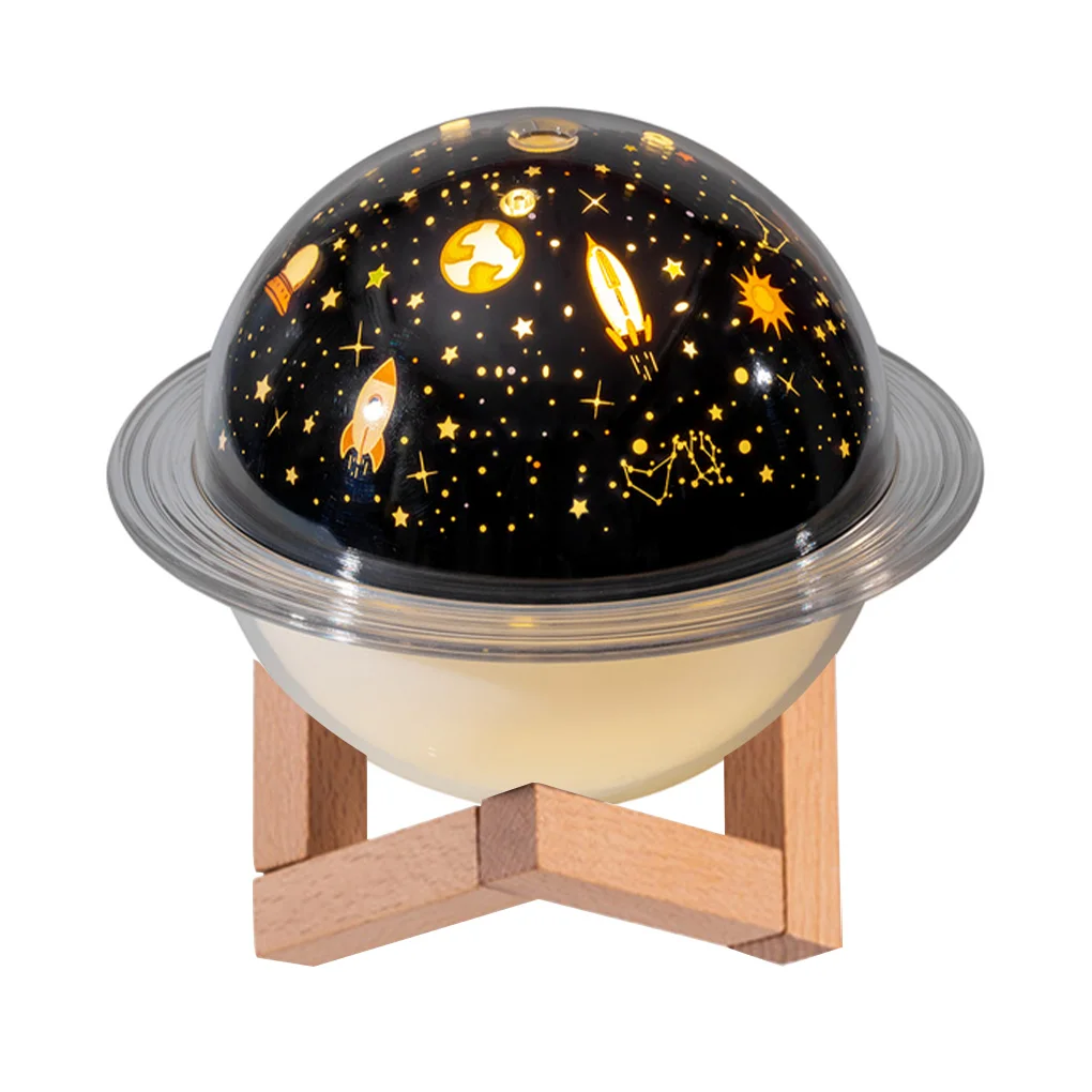 

Светодиодный увлажнитель USB-ночник Увлажнитель воздуха в форме планеты Увлажняющая машина 2-в-1, проекционный тип, океан