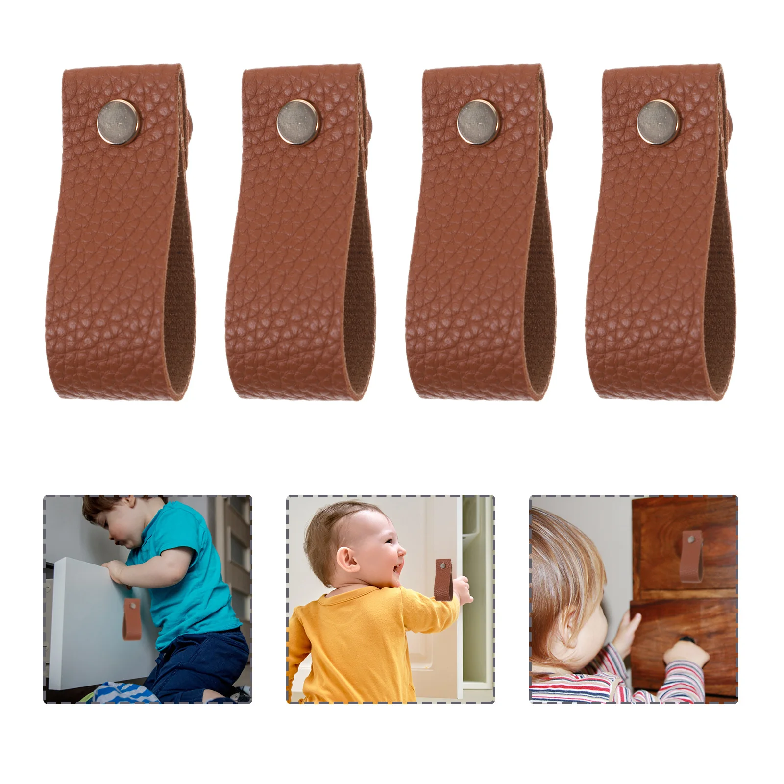 

4pcs Anti-Collision Handles For Dresser Drawers Cabinet Pulls Kitchen Door Knobs Drawer Pulls