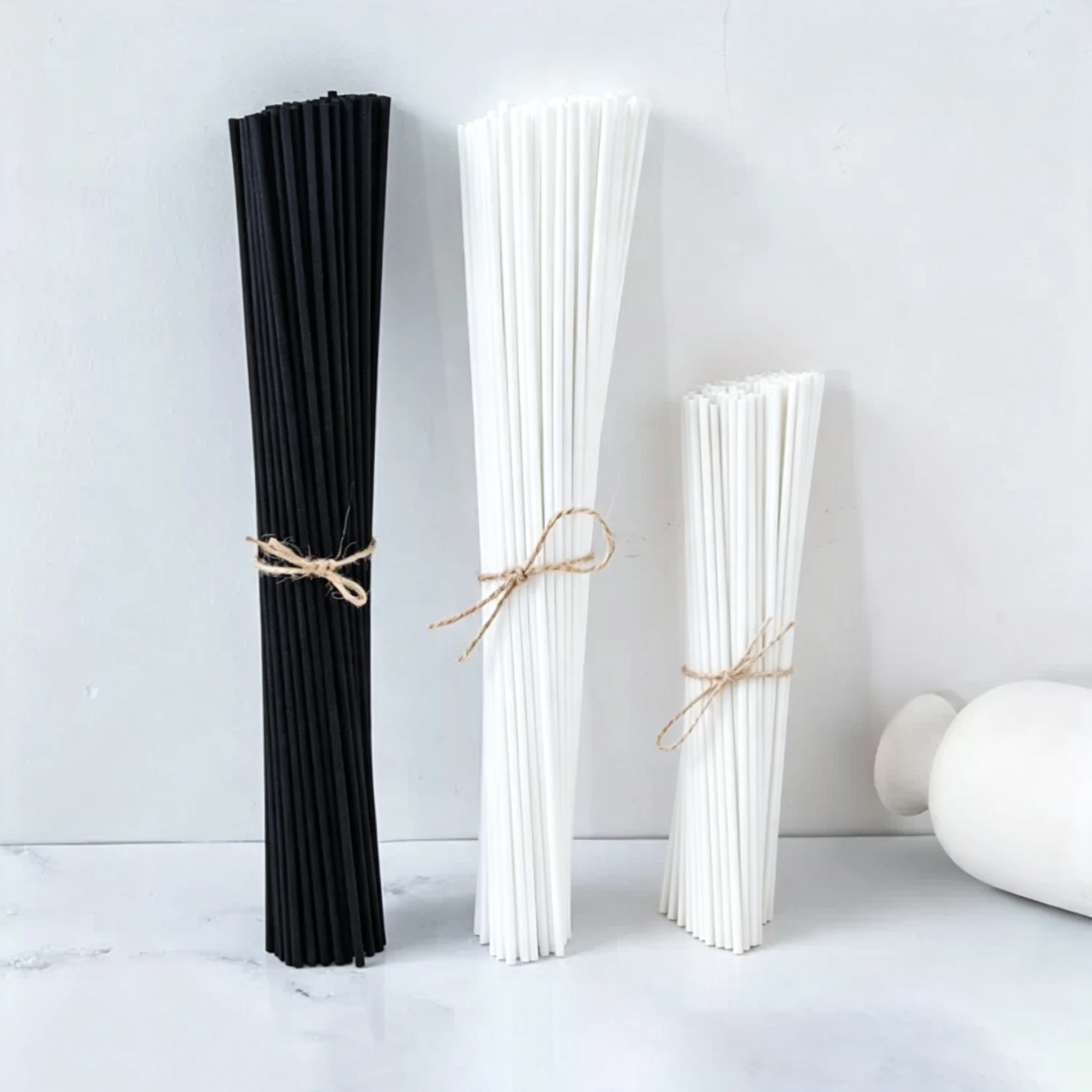 25cm Black Fiber Reed Diffuser Sticks Essential Oil Volatile Rods Home Aroma Diffuser Replacement Accessories