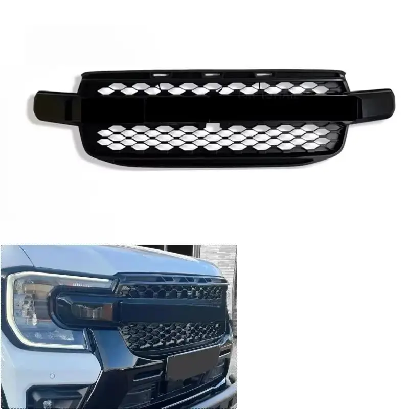 

Glossy Black ABS Plastic Front Grille for XLT 2022-2024 4X4 Pickup Exterior Accessory