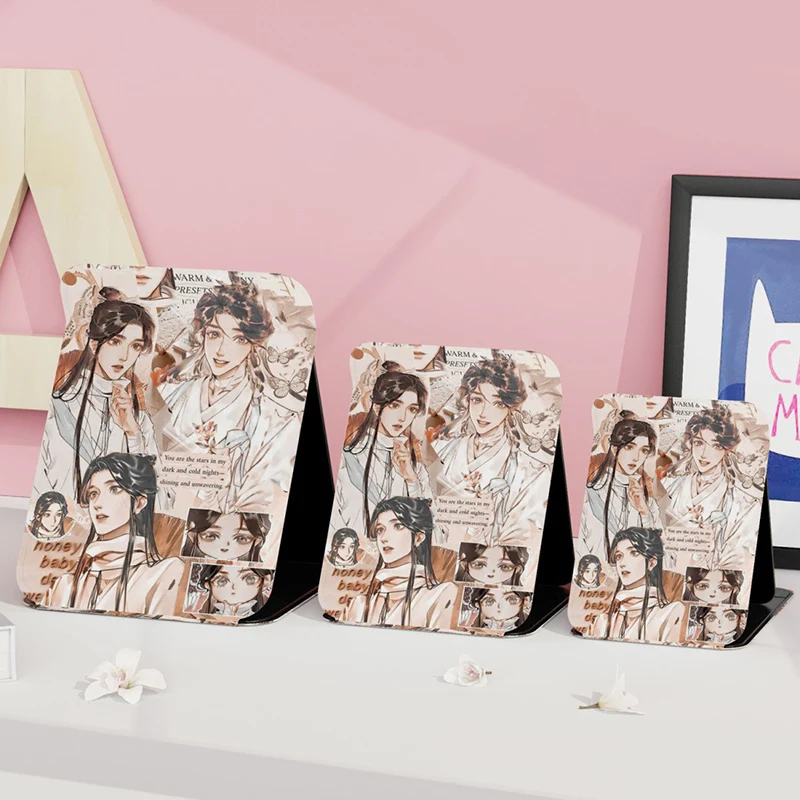 22/17/15cm Heaven officials blessing,Tian Guan Ci Fu, Folding Single-side Makeup Mirror, Anime Cute,Portable Travel,Rectangular