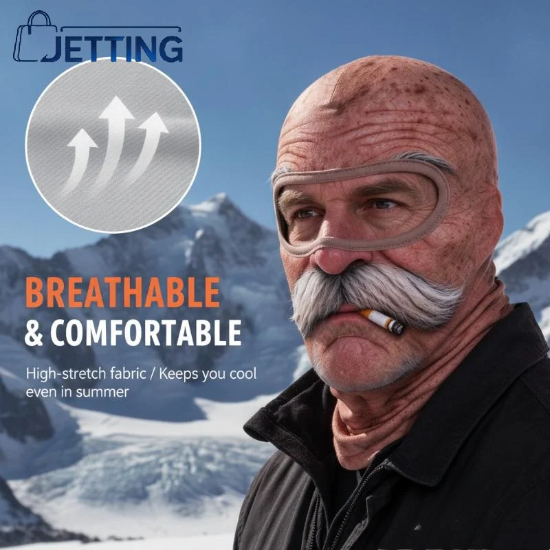 Funny 3D Printed Old Man Face , Full Face Cover Hood Mask, Motorcycle Ski Outdoor Face Cover For Summer Winter