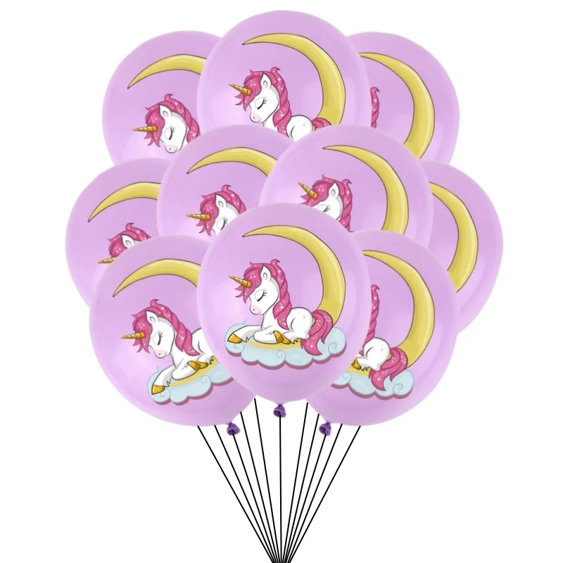 10/30Pcs Einhorn Party Luftballons Geburtstag Ballon Einhorn Dekoration Latex Ballon Geburtstag Party Dekoration Luftballons Kinder – Detail 4