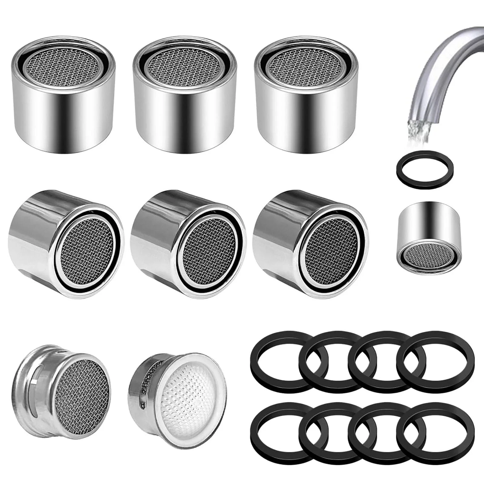 1Pcs Faucet Bubbler 18mm-28mmWater Saving Faucet Tap Aerator Accessories Spout End Diffuser Filter Faucet Bubbler Bathroom Parts