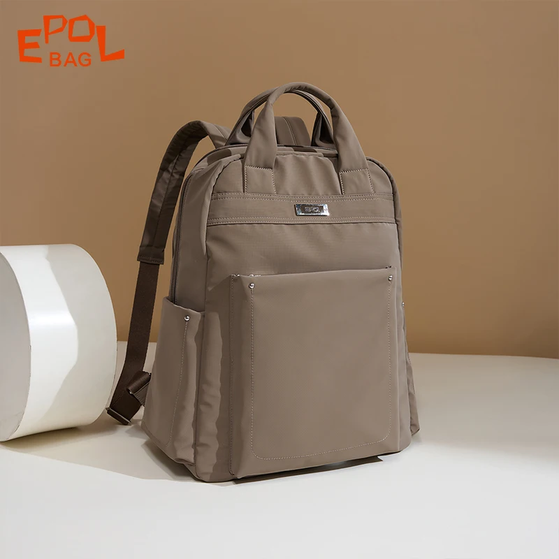 

Epol Women's Backpack Trend 2025 Fashion Travel Airplane Cabin Backpack Nylon Waterproof Multi-pocket Casual Female Bags 6116-05