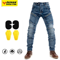 Jeans da Moto retrò da uomo pantaloni da Motocross resistenti all'usura indossabili equipaggiamento protettivo CE equitazione Moto Jeans primaverili le quattro stagioni