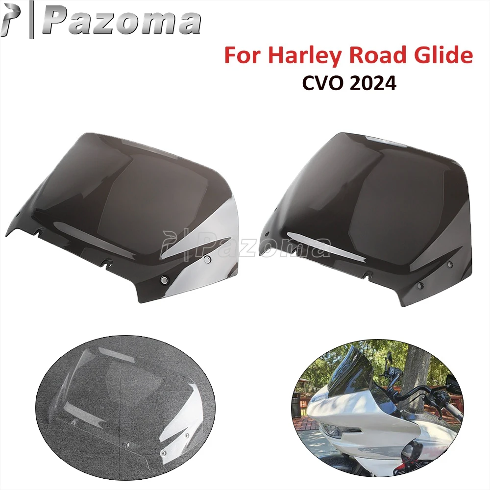 

Motorcycle Windscreen Winshield For Harley Touring Road Glide CVO FLTRXSE ST FLTRXSTSE Front Upper Cowling Wind Deflector 2024