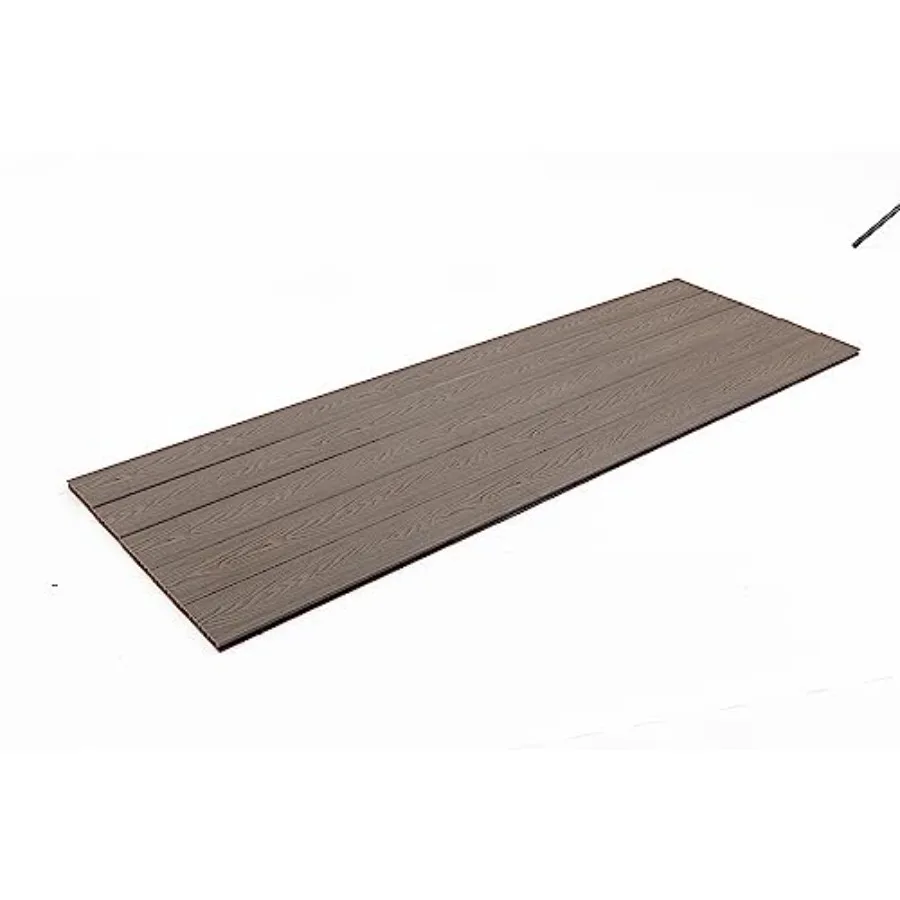 Embossing Composite Decking Boards, Wood Plastic Composite Decorative Floor, Brown. 86.61 inches L * 5.83 inches(W)* 0.91 inche