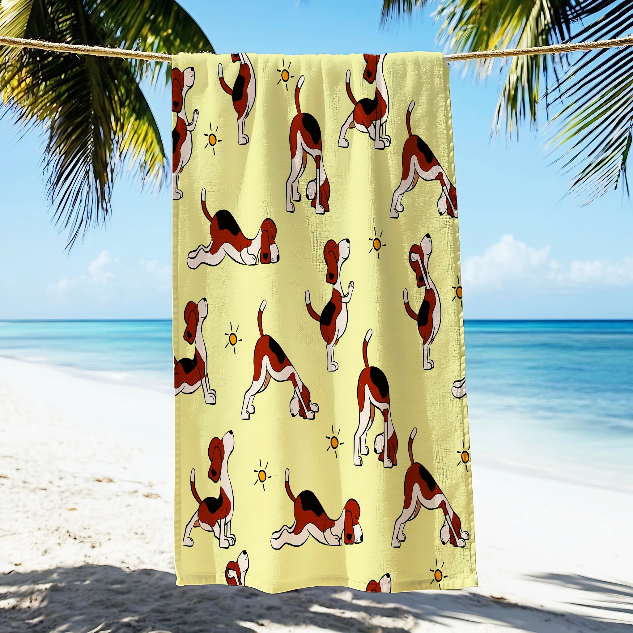 

Super Cute dog Soft Towel Flannel Printed Towel Quick-drying Double-sided Velvet Absorbent Towel Bath Wash Face Towel