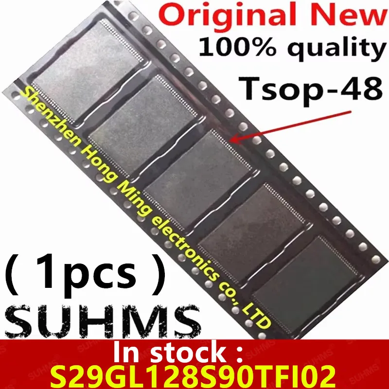 (1piece)100% New S29GL128S90TFI02 S29GL128S90TF102 S29GL128S90TFI020 tsop-48 Chipset