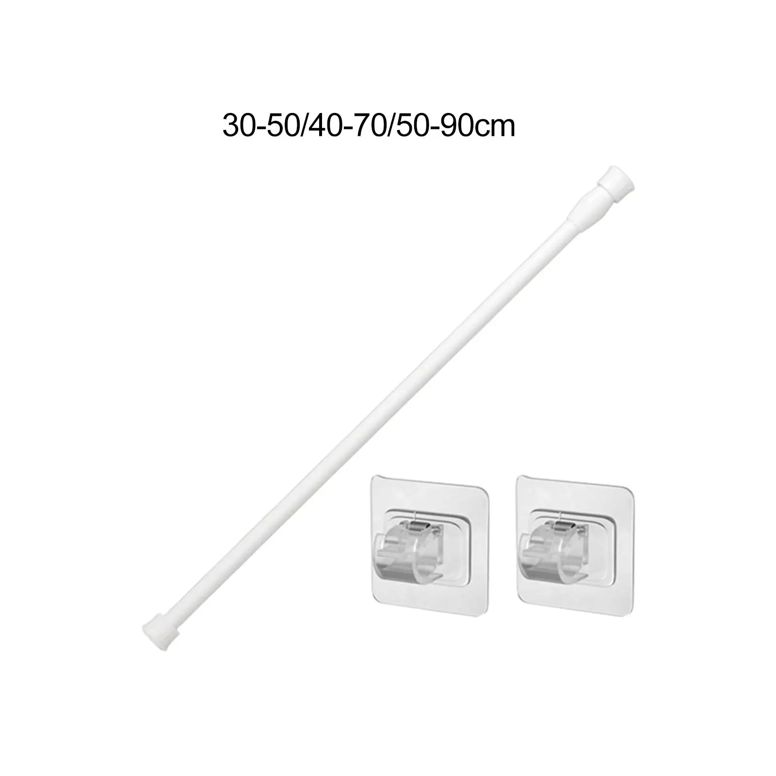 Telescopic Curtain Rod Shower Curtain Rod Spring Loaded Adjustable Curtain Pole