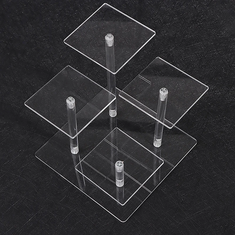 Clear Acrylic Jewelry Organizer Display Stand Square Storage Shelf Perfume Toy Bracelet Earrings Jewelry Organizer Showcases