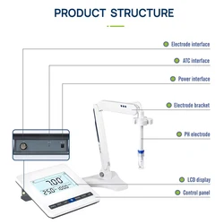 Medidor pH digital LCD sobremesa electrodo calidad agua gatos y perros